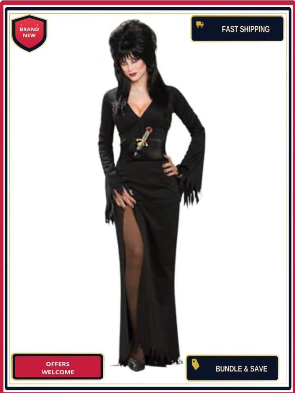 Elvira Mistress of the Dark Costume Dress Belt Dagger Adult Small Halloween